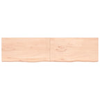 VidaXL Wastafelblad 200x50x(2-4) cm onbehandeld massief hout