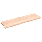 Vidaxl wastafelblad 200x60x(2-4) cm onbehandeld massief hout