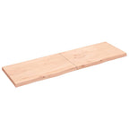 Vidaxl wastafelblad 200x60x(2-6) cm onbehandeld massief hout