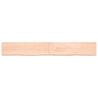 Vidaxl wastafelblad 220x30x(2-6) cm onbehandeld massief hout