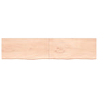 Vidaxl wastafelblad 220x50x(2-4) cm onbehandeld massief hout