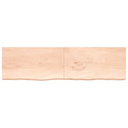 VidaXL Wastafelblad 220x60x(2-6) cm onbehandeld massief hout