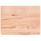 Vidaxl wastafelblad 40x30x(2-6) cm behandeld massief hout lichtbruin