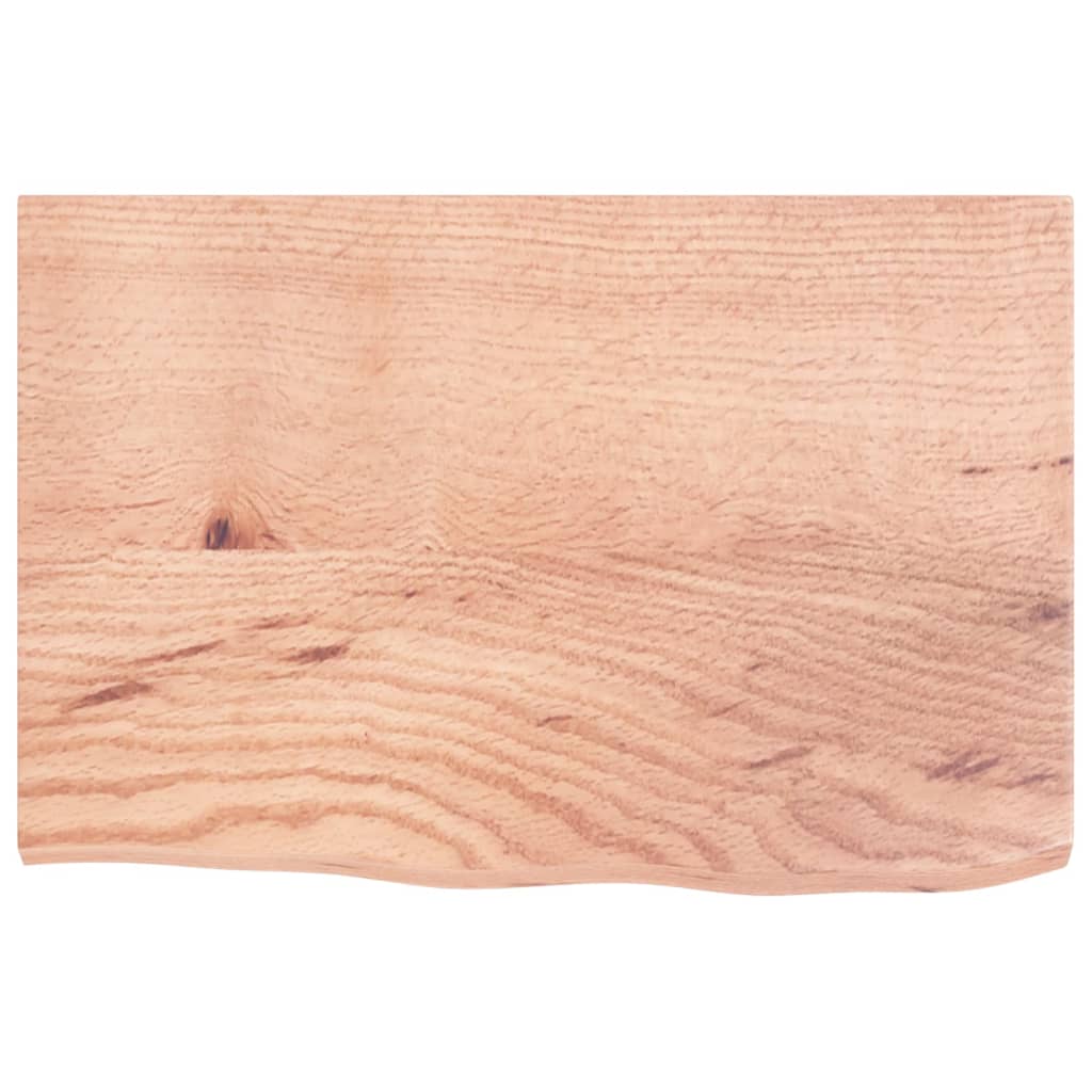 Vidaxl wastafelblad 60x40x2 behandeld massief hout lichtbruin