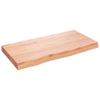 Vidaxl wastafelblad 80x40x(2-6) cm behandeld massief hout lichtbruin