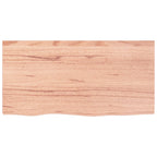 Vidaxl wastafelblad 80x40x(2-6) cm behandeld massief hout lichtbruin