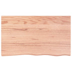 Vidaxl wastafelblad 100x60x(2-6) cm behandeld massief hout lichtbruin