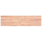 Vidaxl wastafelblad 120x30x(2-4) cm behandeld massief hout lichtbruin