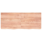 Vidaxl wastafelblad 120x50x(2-6) cm behandeld massief hout lichtbruin