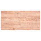 Vidaxl wastafelblad 120x60x(2-6) cm behandeld massief hout lichtbruin