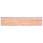 Vidaxl wastafelblad 140x30x(2-4) cm behandeld massief hout lichtbruin