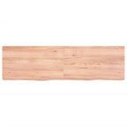 Vidaxl wastafelblad 140x40x(2-4) cm behandeld massief hout lichtbruin