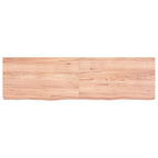 Vidaxl wastafelblad 140x40x(2-6) cm behandeld massief hout lichtbruin