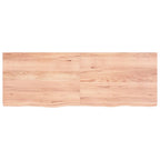 Vidaxl wastafelblad 140x50x(2-4) cm behandeld massief hout lichtbruin