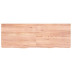 Vidaxl wastafelblad 140x50x(2-6) cm behandeld massief hout lichtbruin