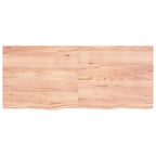 Vidaxl wastafelblad 140x60x(2-4) cm behandeld massief hout lichtbruin