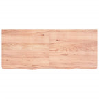 Vidaxl wastafelblad 140x60x(2-6) cm behandeld massief hout lichtbruin