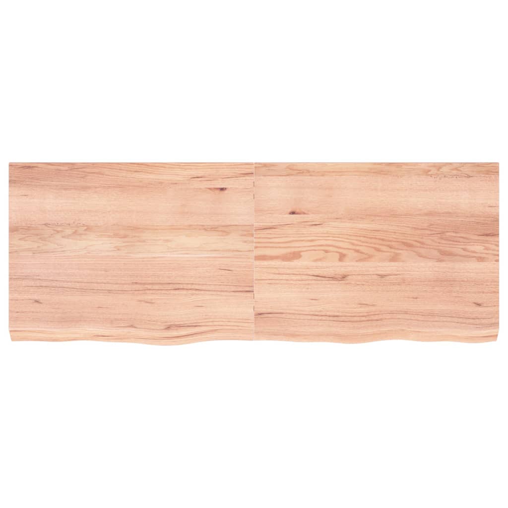 Vidaxl wastafelblad 160x60x(2-6) cm behandeld massief hout lichtbruin