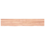 Vidaxl wastafelblad 180x30x(2-6) cm behandeld massief hout lichtbruin