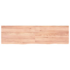 Vidaxl wastafelblad 180x50x(2-4) cm behandeld massief hout lichtbruin