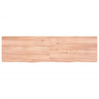 Vidaxl wastafelblad 180x50x(2-6) cm behandeld massief hout lichtbruin