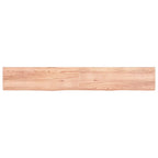 Vidaxl wastafelblad 200x30x(2-6) cm behandeld massief hout lichtbruin