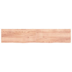 Vidaxl wastafelblad 200x40x(2-4) cm behandeld massief hout lichtbruin
