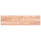 Vidaxl wastafelblad 200x50x(2-4) cm behandeld massief hout lichtbruin