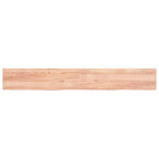 Vidaxl wastafelblad 220x30x(2-4) cm behandeld massief hout lichtbruin