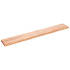 Vidaxl wastafelblad 220x30x(2-6) cm behandeld massief hout lichtbruin
