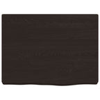 Vidaxl wastafelblad 40x30x(2-4) cm behandeld massief hout donkerbruin