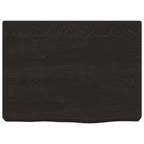 Vidaxl wastafelblad 40x30x(2-6) cm behandeld massief hout donkerbruin