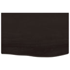 Vidaxl wastafelblad 60x40x2 cm behandeld massief hout donkerbruin