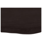 Vidaxl wastafelblad 60x40x(2-6) cm behandeld massief hout donkerbruin