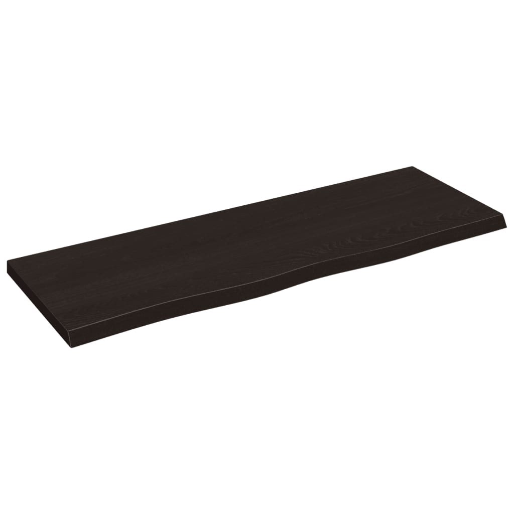 Vidaxl wastafelblad 80x30x2 cm behandeld massief hout donkerbruin