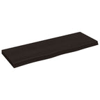 Vidaxl wastafelblad 80x30x(2-4) cm behandeld massief hout donkerbruin