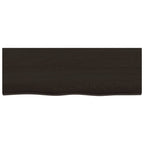 Vidaxl wastafelblad 80x30x(2-4) cm behandeld massief hout donkerbruin