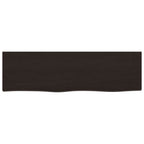 Vidaxl wastafelblad 100x30x2 cm behandeld massief hout donkerbruin