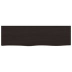 Vidaxl wastafelblad 100x30x(2-4) cm behandeld massief hout donkerbruin
