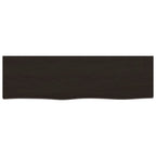 Vidaxl wastafelblad 100x30x(2-6) cm behandeld massief hout donkerbruin
