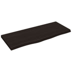 Vidaxl wastafelblad 100x40x(2-4) cm behandeld massief hout donkerbruin
