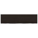 Vidaxl wastafelblad 120x30x(2-4) cm behandeld massief hout donkerbruin