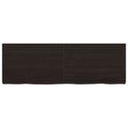 Vidaxl wastafelblad 120x40x(2-4) cm behandeld massief hout donkerbruin