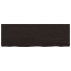 Vidaxl wastafelblad 120x40x(2-6) cm behandeld massief hout donkerbruin