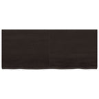 Vidaxl wastafelblad 120x50x(2-4) cm behandeld massief hout donkerbruin