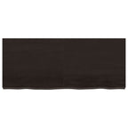 Vidaxl wastafelblad 120x50x(2-6) cm behandeld massief hout donkerbruin