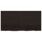 Vidaxl wastafelblad 120x60x(2-4) cm behandeld massief hout donkerbruin
