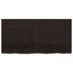 Vidaxl wastafelblad 120x60x(2-6) cm behandeld massief hout donkerbruin