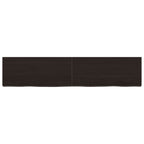 Vidaxl wastafelblad 140x30x(2-4) cm behandeld massief hout donkerbruin