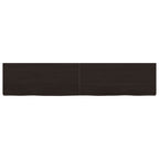 Vidaxl wastafelblad 140x30x(2-6) cm behandeld massief hout donkerbruin